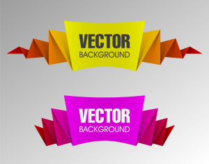 وکتور تکست باکس زرد و صورتی خطی شکسته